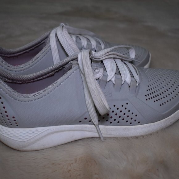 Men’s Crocs LiteRide Gray Water Shoes Size 9 Lightweight Beach Casual - Picture 10 of 16